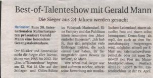 Zeitungsausschnitt